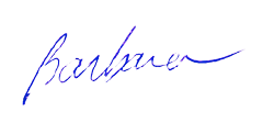Barbara H. Morris signature